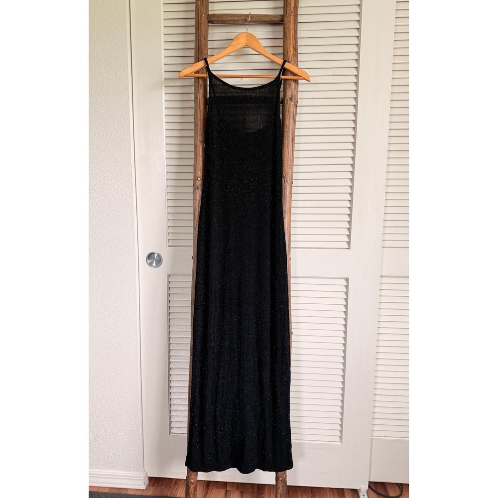 Jump Apparel‎ Co. Glitter Maxi Dress 5/6 Black Sparkle Spaghetti Strap Vintage